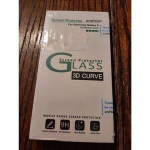 New amFilm Tempered Glass 3D Curve Screen Protector Samsung Galaxy S9 NWT